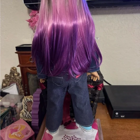 American Girl Purple and White Cheerleader Doll - Picture 8 of 12